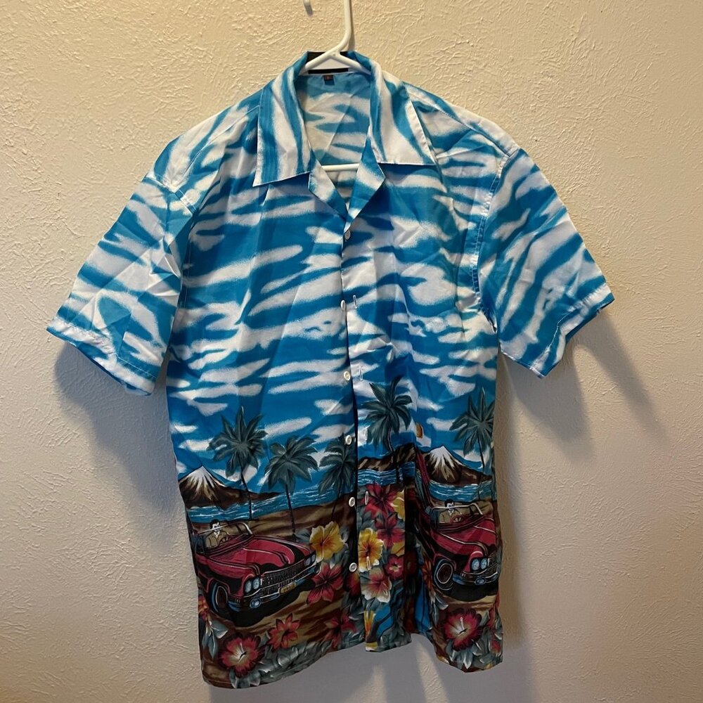 Big Brother Hawaiian Shirt Small - Floral Hawaiian - hawaii luau party